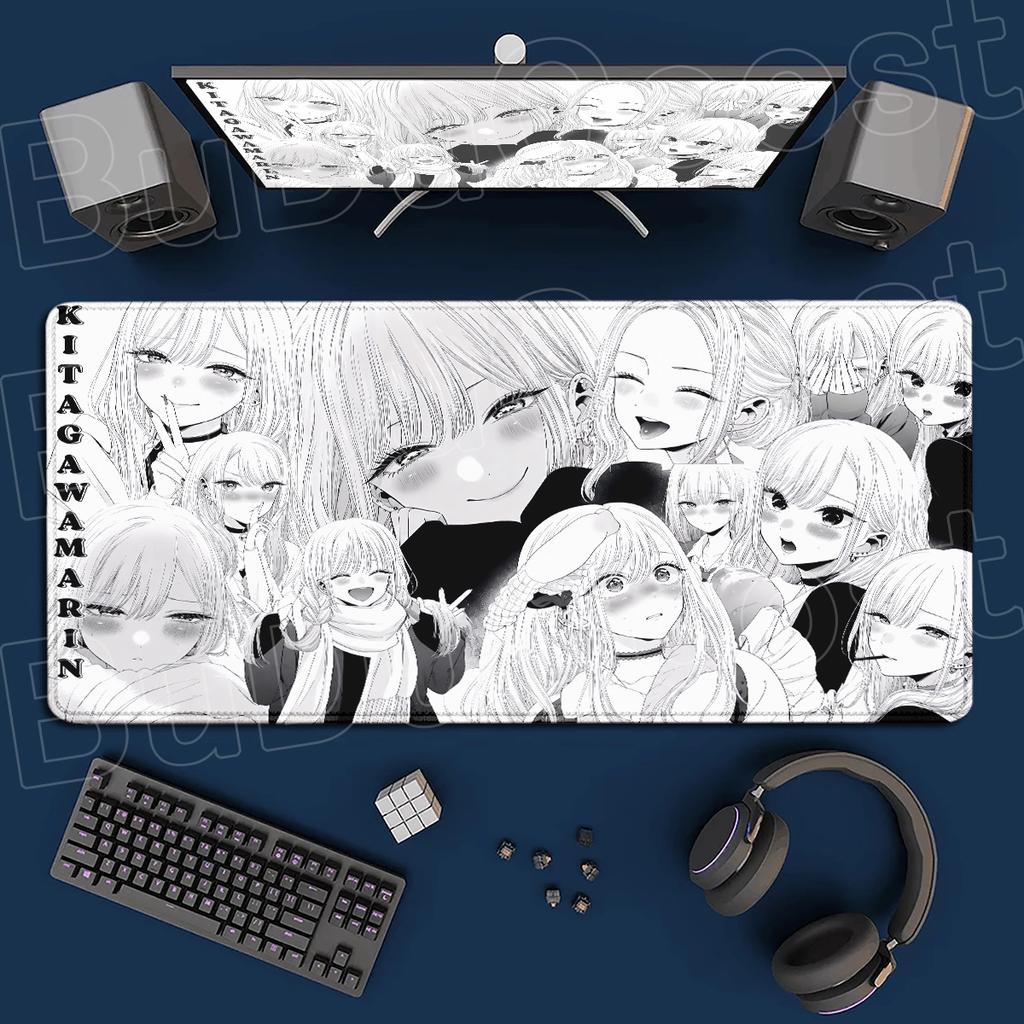 Speed Pc Accessories Large My Dress-Up Darling Mouse Pad Table Mat Marin Kitagawa Carpet 900x400mm HD Printing Rubber Gaming Rug