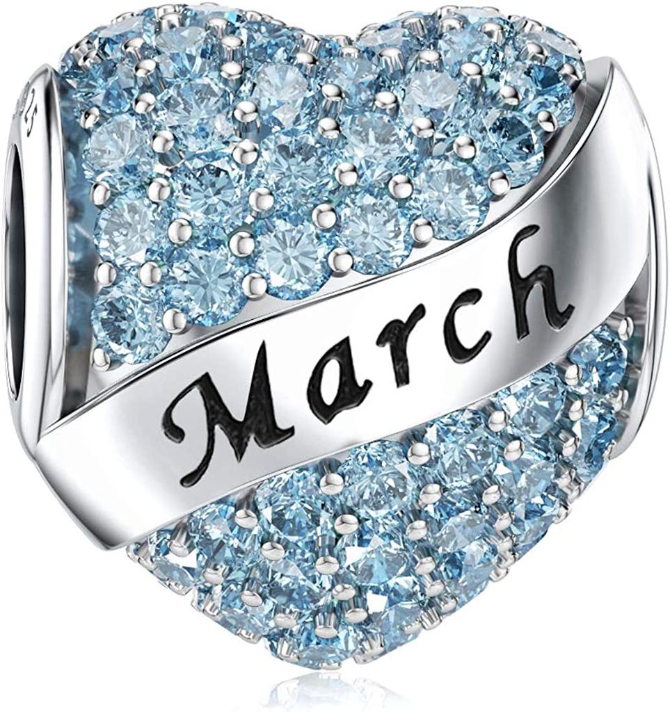 Authentic Copper Plated Twelve Month Birthstone Heart Eternity Decorative Charms Beads Pendant Charm Fit Original Fashion Bracelet For Women Jewelry