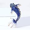 Enamel Carp Brooch for Women Unisex Animal Lapel Pins Party Friend Accessories Gifts