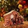 Christmas Nativity Scene Decor Birth of Jesus Ornament Handmade Holiday Season Traditional