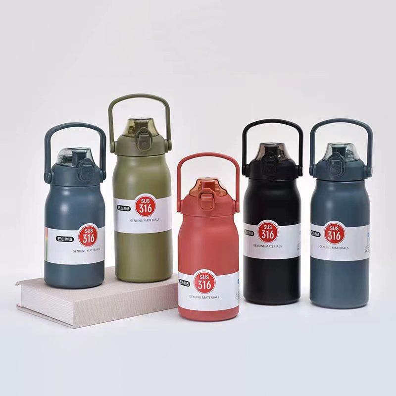 1700Ml Large Capacity Thermal Thermo Water Bottle Stainless Steel Thermo Bottle Portable Vacuum Mug Thermos Insulated Cup Tumble