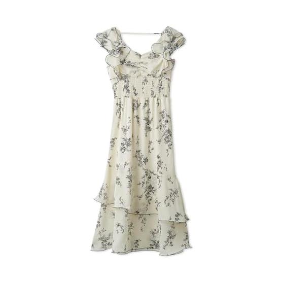 SNIDEL Frilled Sleeve Balier Print Dress SWFO262030 Women s