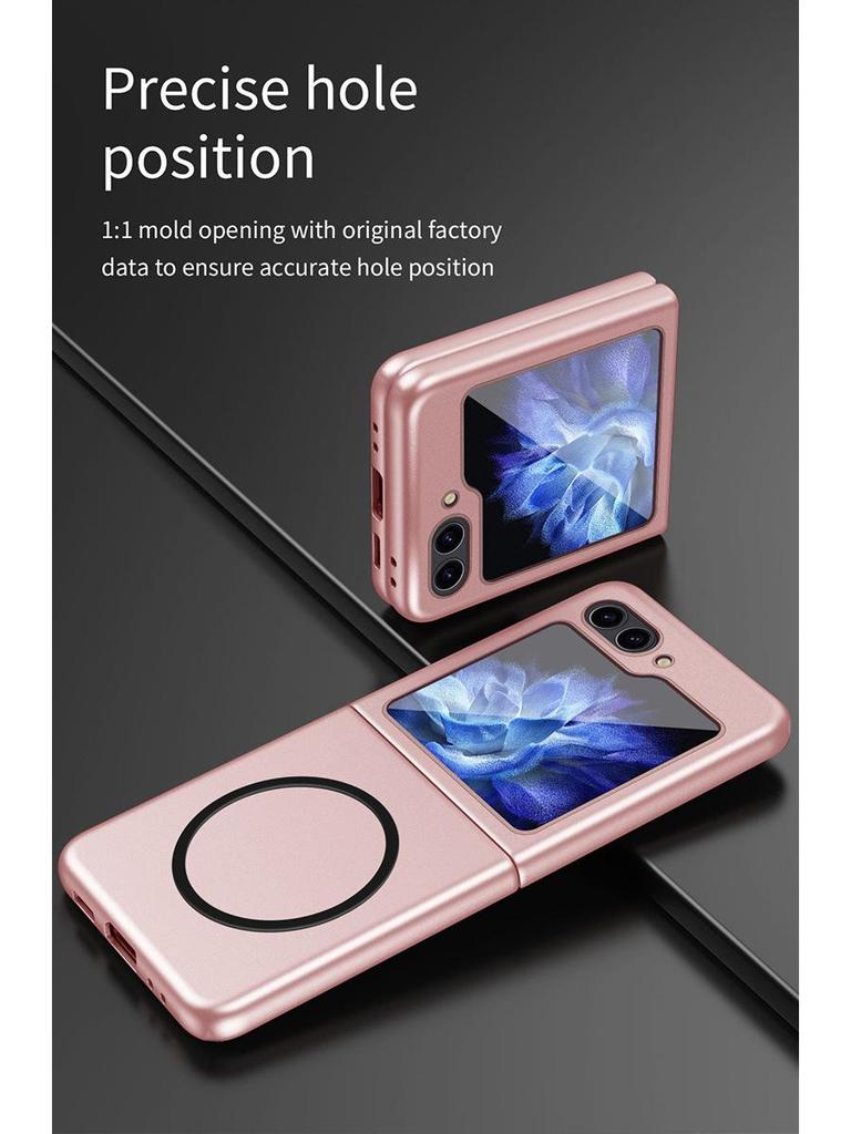 Ultra-Thin Skin-Feel Magnetic Ring Case for Samsung Z Flip7/6/5/4/3 Folding Phone