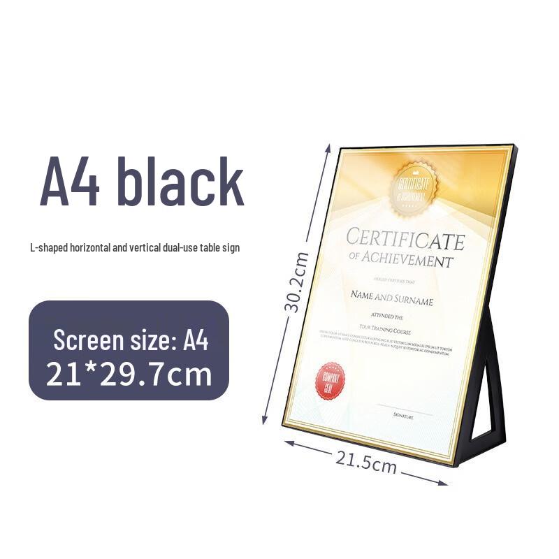 Acrylic A4 Single-Sided Menu & Price List Display Stand