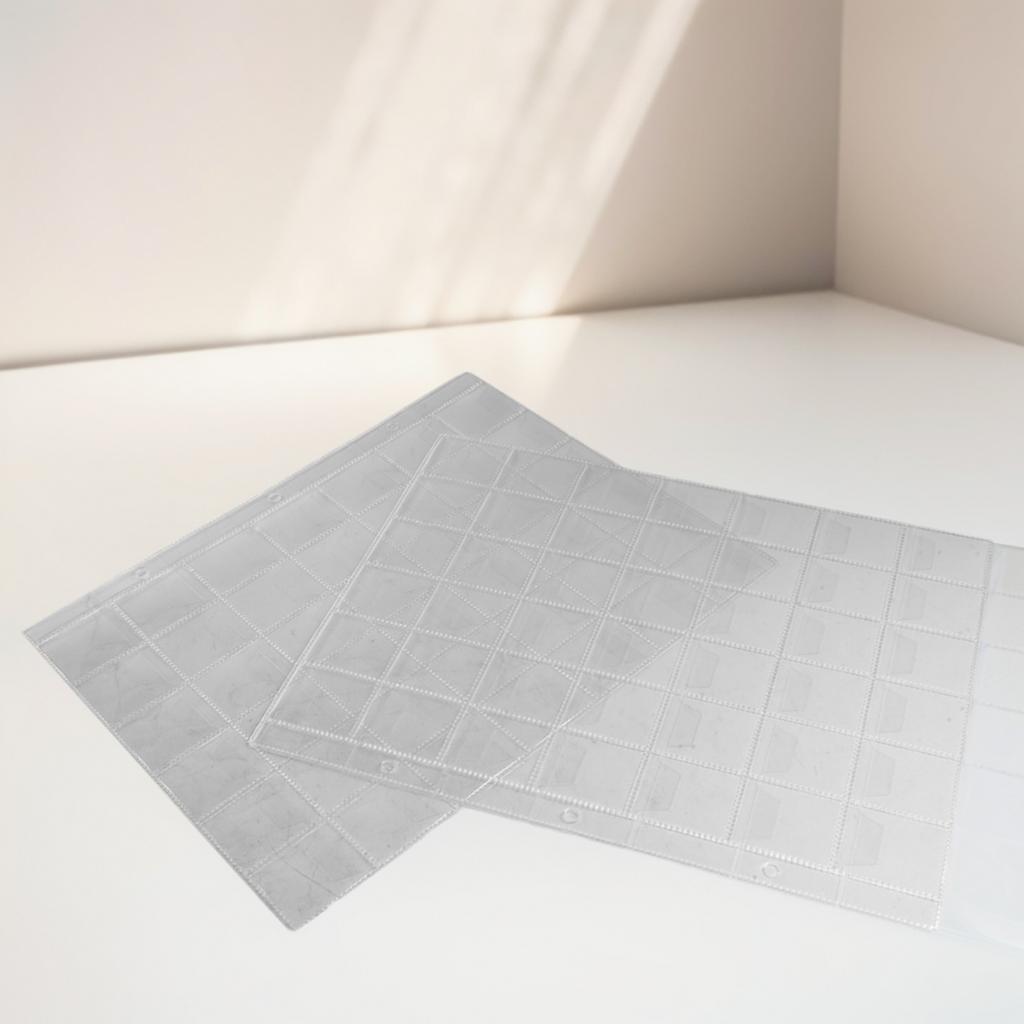 Coin Collection Storage 10 Clear Plastic Wallet Sheets 42 Pocket Holders