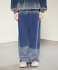 OIOI COLLECTION Vintage Denim Sweatshirt Wide Pants Denim Sand Blue