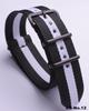 Black Nylon & Canvas Watch Strap with Vacuum-Plated Buckle