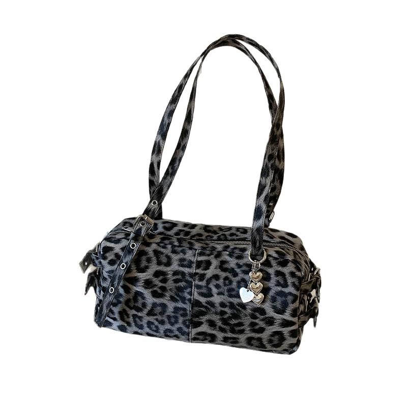 Women's Large Capacity Leopard Print Crossbody Tote - New 2025 Autumn/Winter Casual Fashion Commute Shoulder Bag.