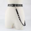 Harajuku Dark Girl Punk Goth Style Double Row Buttonhole Single Row Buttonhole Belt Decorative Jk Waist Chain Strap Cool