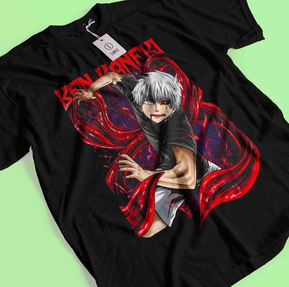 

Футболка Токийский Гуль Футболка Кен Канеки Футболка Джузо Сузуя Футболка Тоука Киришима Ужасы 2XL