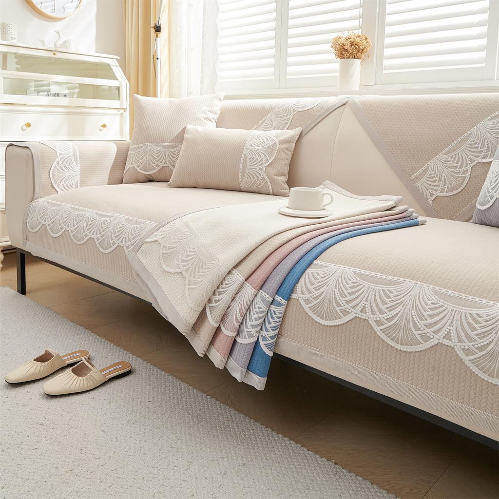Chenille Wheat Jacquard Sofa Cover Sofa Cushion Cover Four Season Sofa Towel Anti Slip Light Luxury Leather Sofa Blanket