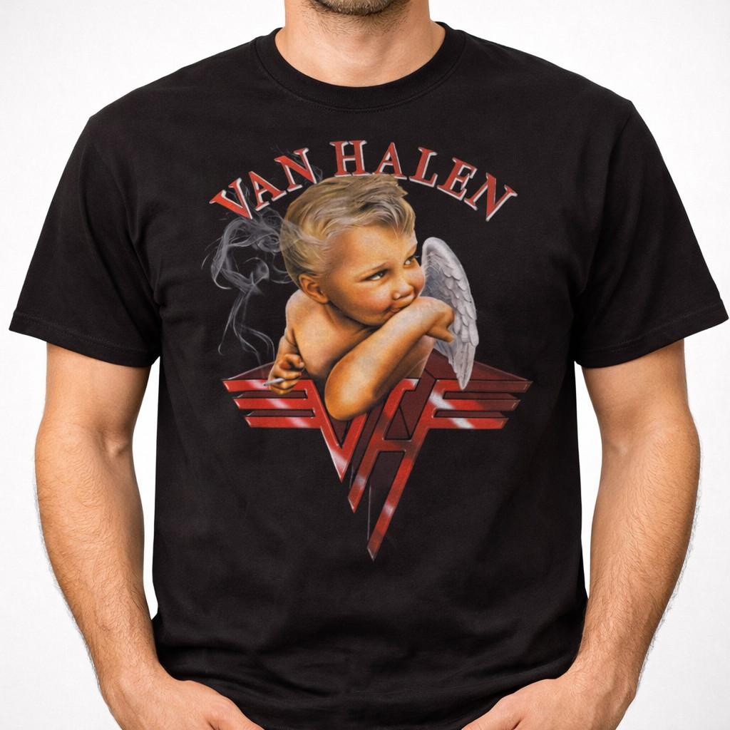 Van Halen Smoking Baby Angel Hard Rock Metal Concert Tour Vtg Retro Tee Unisex XXXL