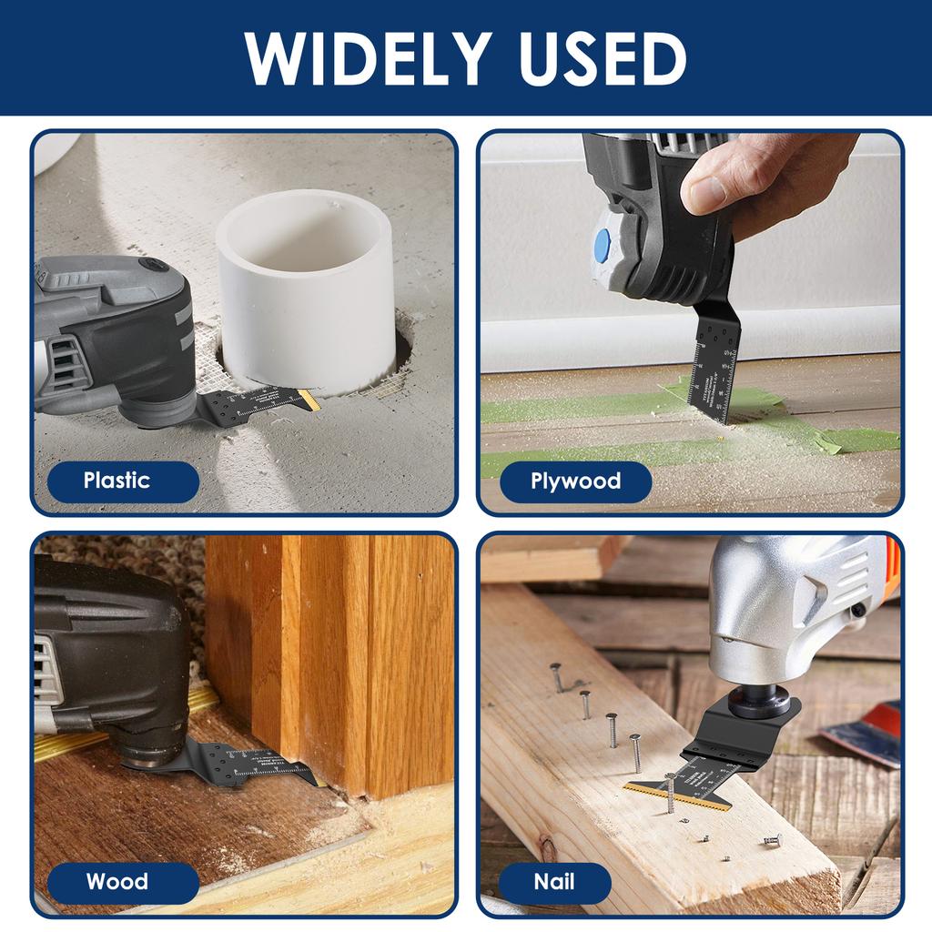 Titanium  Oscillating Saw Blades Carbide Tooth Multitool Blades Cutting Metal,Steel Nails,Screws, Multi Tool Saw Blade Cutting