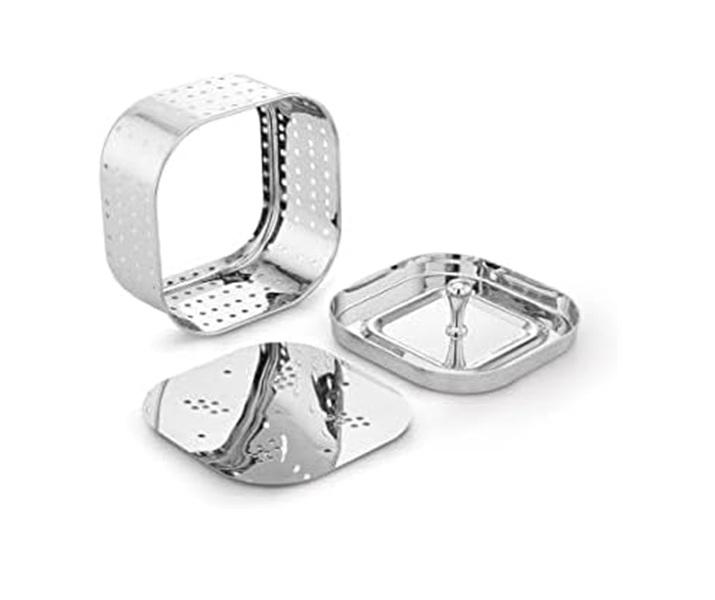 

TreegoArt Stainless Steel Paneer Cheese Mould Maker Press, Square Shaped Kitchen Tools - 300 Ml Paneer Mould 300 Ml срібний