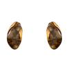 New Design Brown Green Resin Earrings for Women Vintage Geometric Metal Water Droplet Earrings Exaggerated Jewelry Accessories
