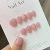 Handmade Short Cat Eye Press On Nails Round Reusable Adhesive False Nail Tips Artificial Stick On Manicure Art For Women