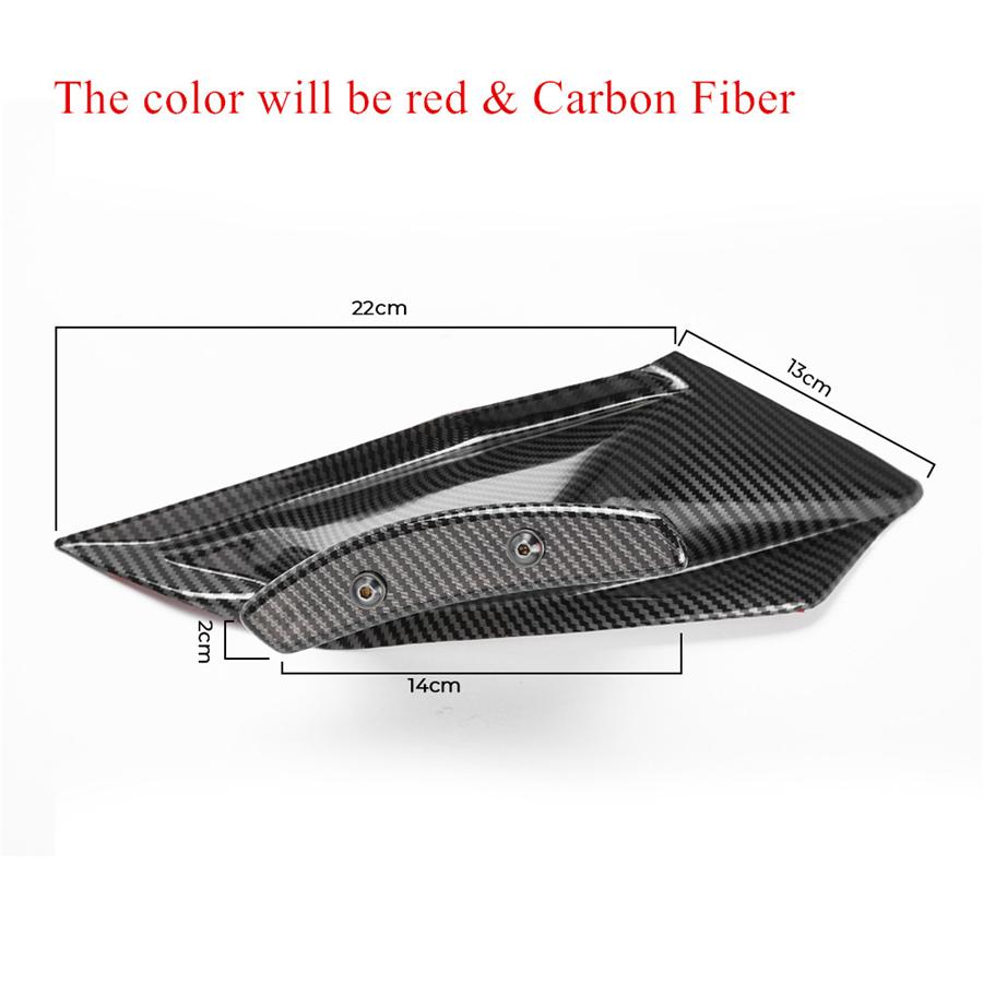 Fairing Winglets Aerodynamic Wing For Honda CBR650R Motorcycle Wing Protection Cover Kit Fixed Winglet CBR 650R 2019-2021 Red + Carbon Fiber Loo