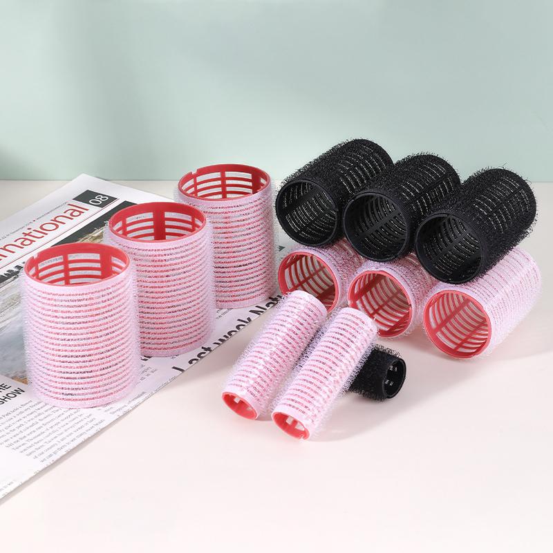 6Pcs Hair Roller Set Self Grip Heatless Hair Curler Different Size No Heat Self-adhesive Curling Hairdressing Styling Tool