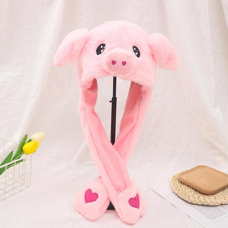 Douyin Moving Rabbit Ear Hat Cute Internet Celebrity Airbag Pinching Ear Moving Rabbit Hat