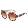 New Thick Frame Fashion Sunglasses Leopard Print Women'S Metal V Frame Sunglasses Women'S