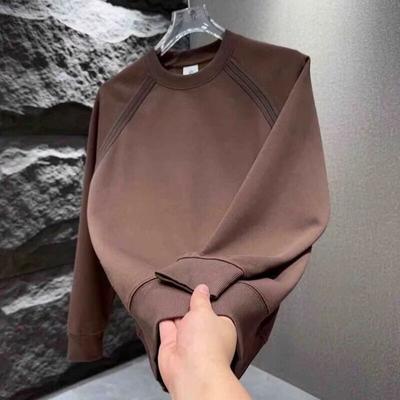 Spring 2024 Men's Sweater Patchwork Assorted Colors Skin-Friendly Fabric Fashion Versatile Top Casual Long-Sleeved Bottoming Shirt