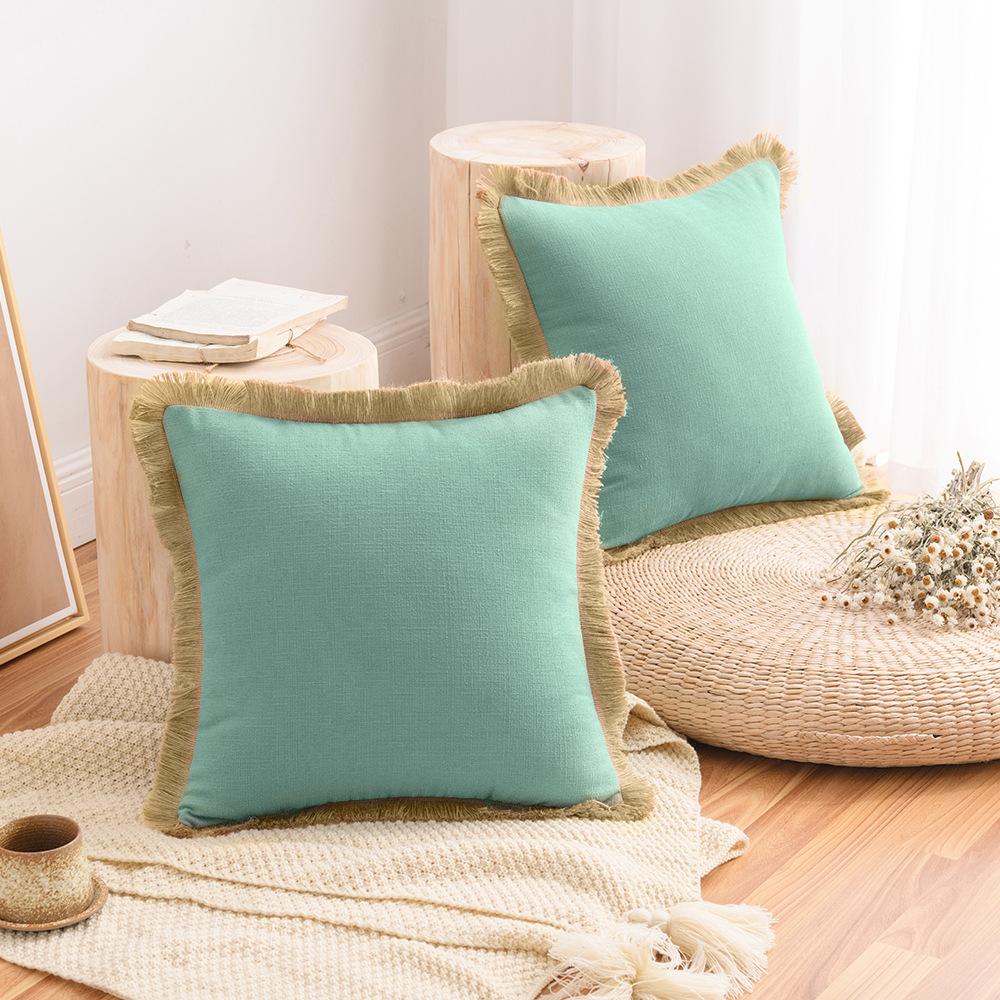 

Хлопковая и льняная наволочка, диванная подушка, скандинавский стиль, утолщенная поясничная подушка, однотонная льняная подушка для спины 30 * 50Cm without core