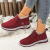 Women's Winter Boots Warm Shoes Round Toe Flat Shoes Solid Color Comfortable for Casual Boots