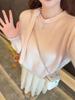 Korean 3D Flower Ribbon Sweater - Women's Autumn/Winter Fluffy Round Neck Knit Pullover