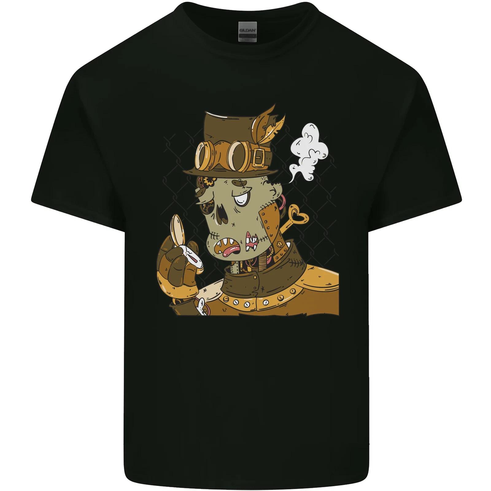 Steampunk Zombie Halloween Kids T-Shirt Childrens L