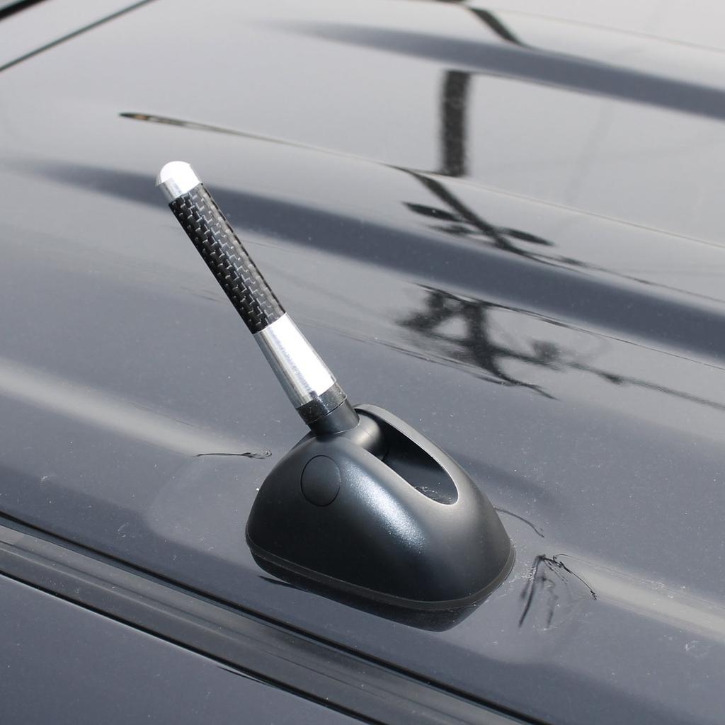 N-BOX JF3 JF4 Custom Kort Antenn Bil Kolfiberantenn Honda Silver 3,1 tum (8 cm)