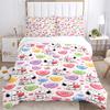 3Pcs Snoopy Hearts Love Kiss Bedding Sets For All Sizes New 3D Printed Bed Cover Comforter Duvet Cover Pillowcase Bedroom Decoration
