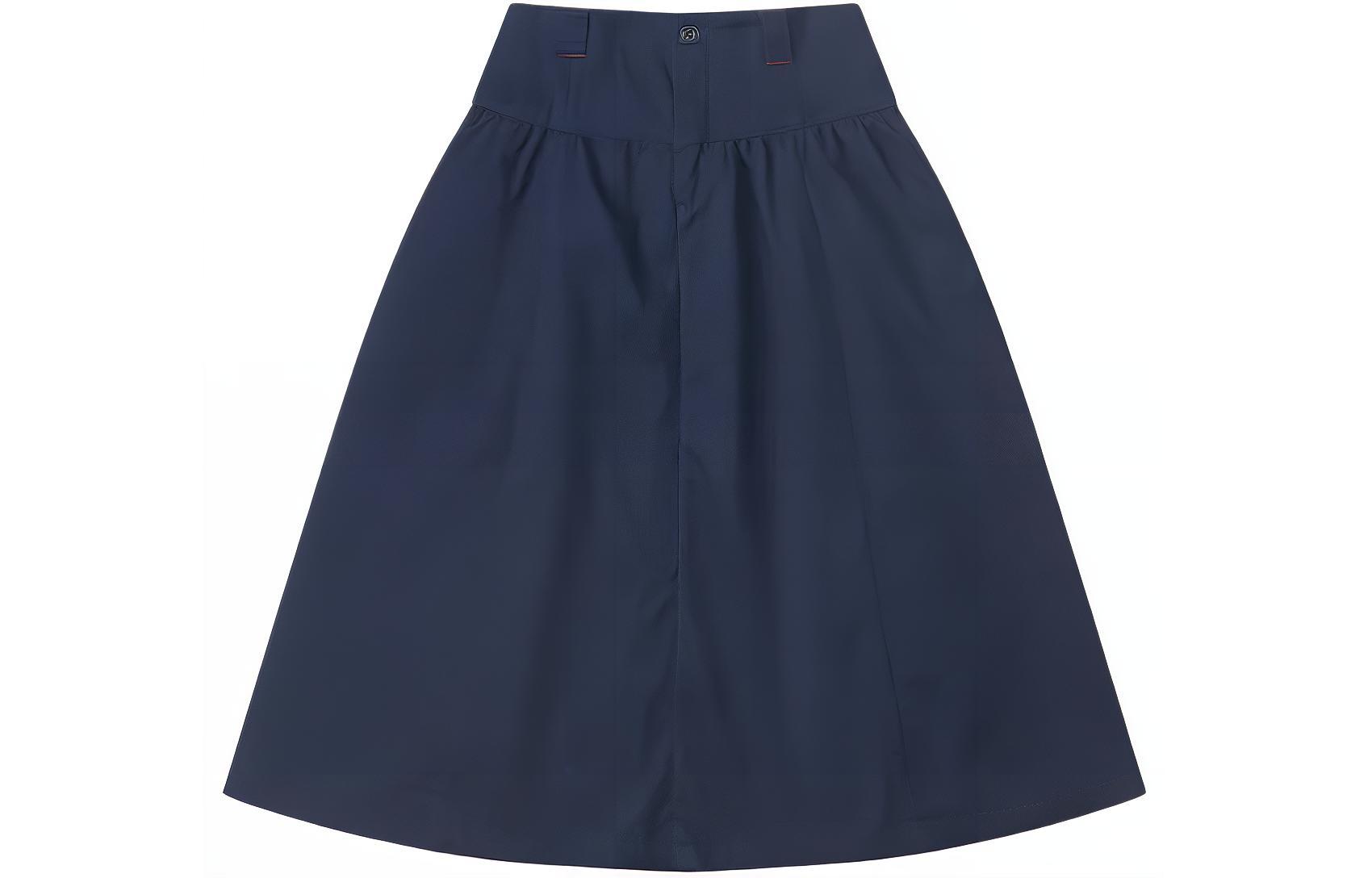Converse FW23 Casual Long Skirt Women s Marine Blue 10026813-A02 XL