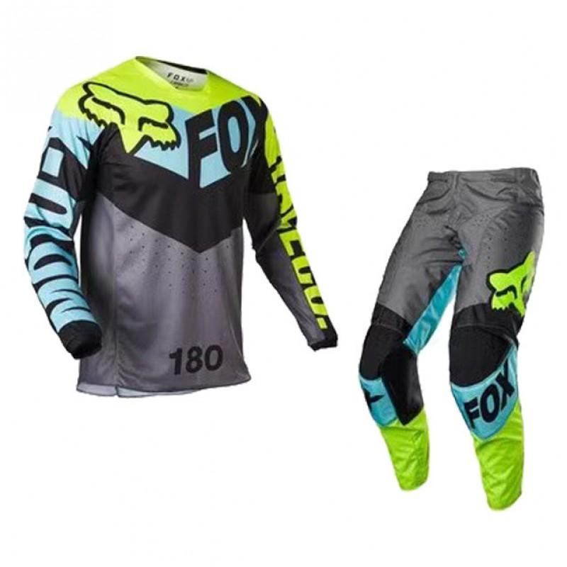 FOX Off-Road Downhill Cycling Jersey Set Breathable Quick-Dry Mountain Bike Motocross Apparel Unisex