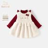 BANXIDI Girls' Winter Long-Sleeve Princess Dress Set