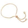 Anti Tarnish Copper Adjustable Bracelet Snake Bone Chain Design Beaded Slider Closure Comfort Jewelry Gift