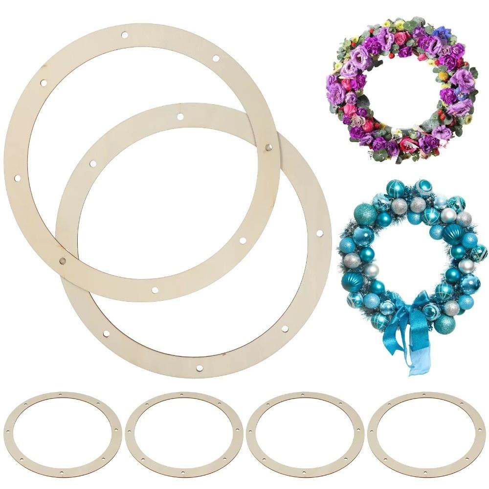 10pcs Wooden Wreath Frame Round Garden Decorations  Perfect Birthday Gift for Friends