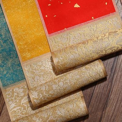 Malowanie Rysunek Papier Pozłacany Papier Ryżowy Zwój Pusty Wiszący Zwój Prezenty Samodzielnie Wykonane Miniaturowy Batik Trąbka Zwój Styl Chiński