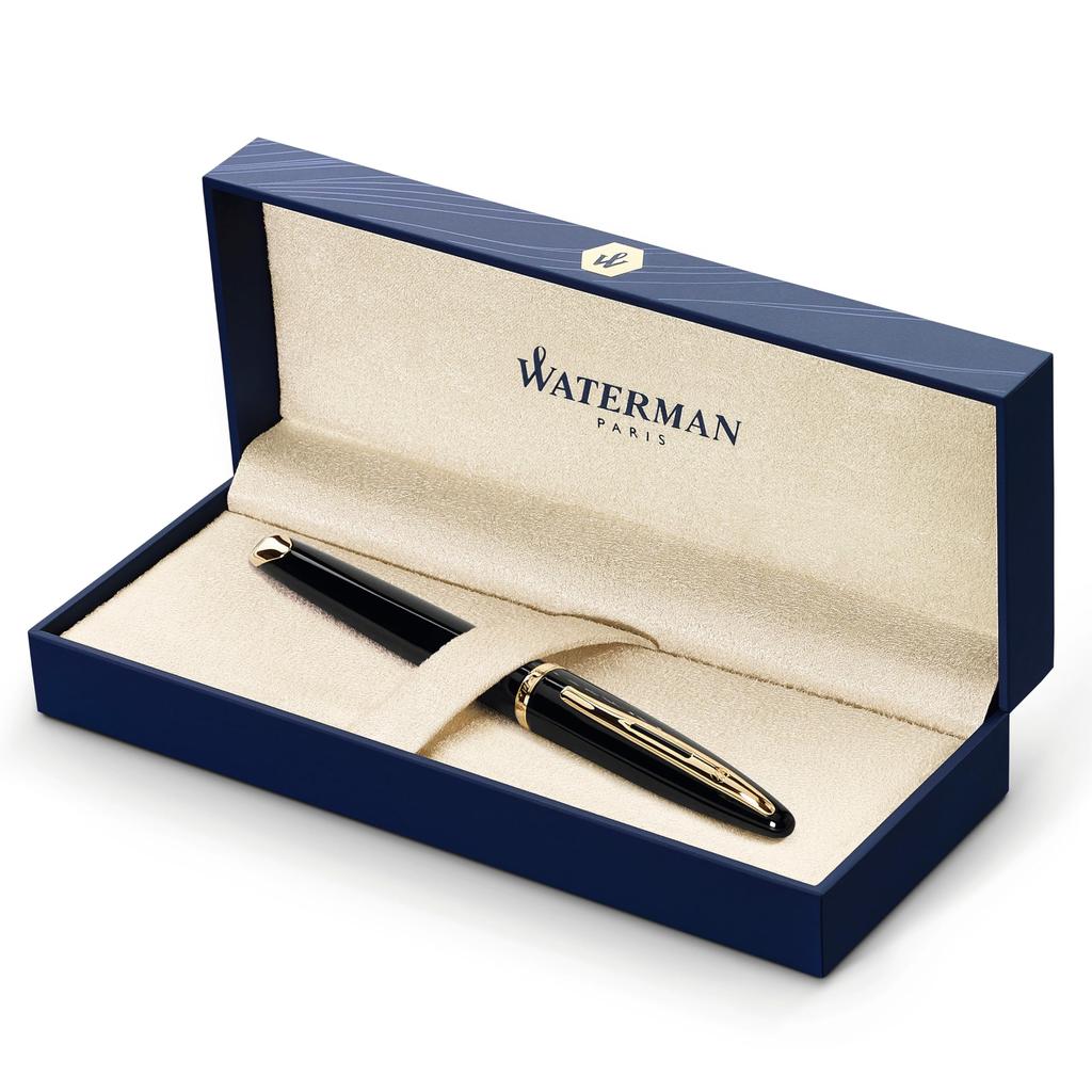 Waterman Karen Black Sea GT Fountain Fine 18K Gold Gift Officially S0700300 Pen, Nib, Nib, Boxed, Imported,