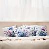 Soft Blue & Pink Wildflower Pillowcase: Watercolor Meadow-Themed Cushion Cover For Cottage Core Home Sofa Decor
