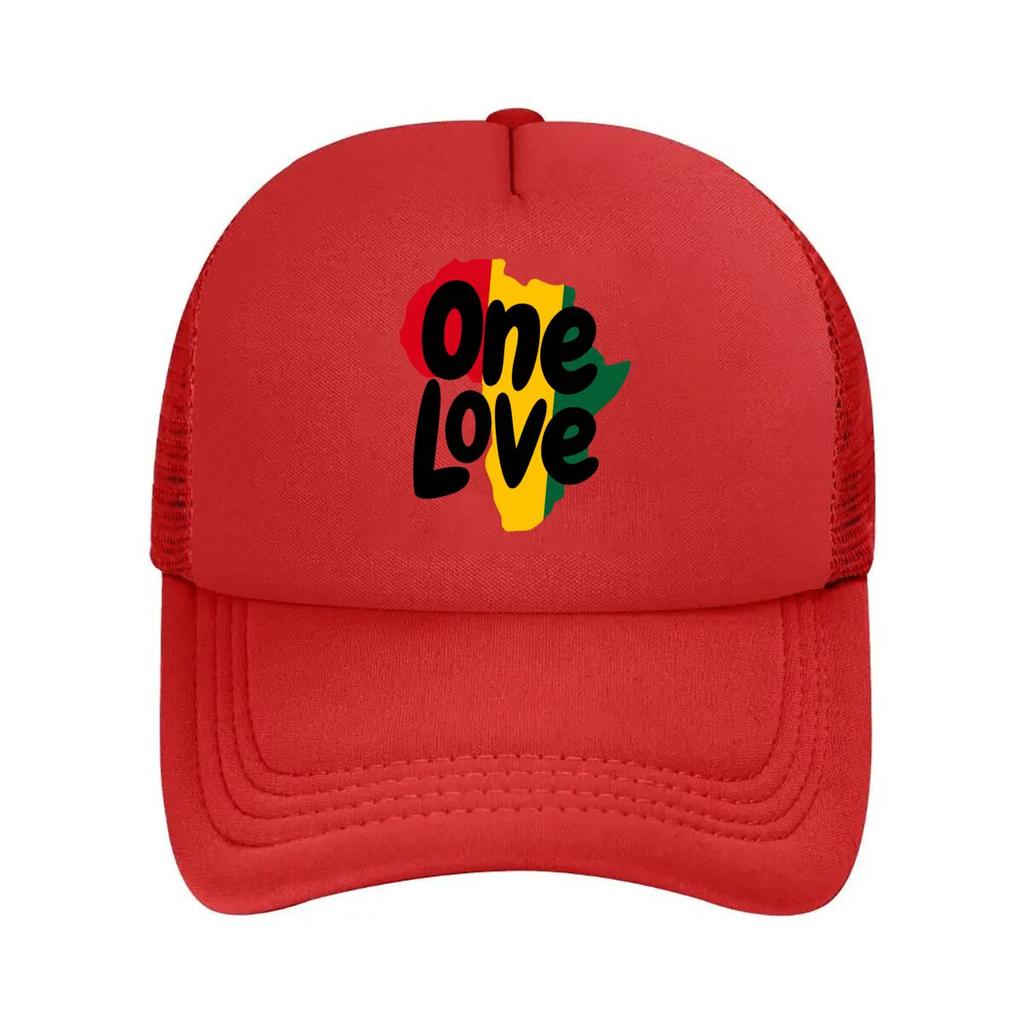 One Love African Map Rasta Mesh Baseball Cap Hip Hop