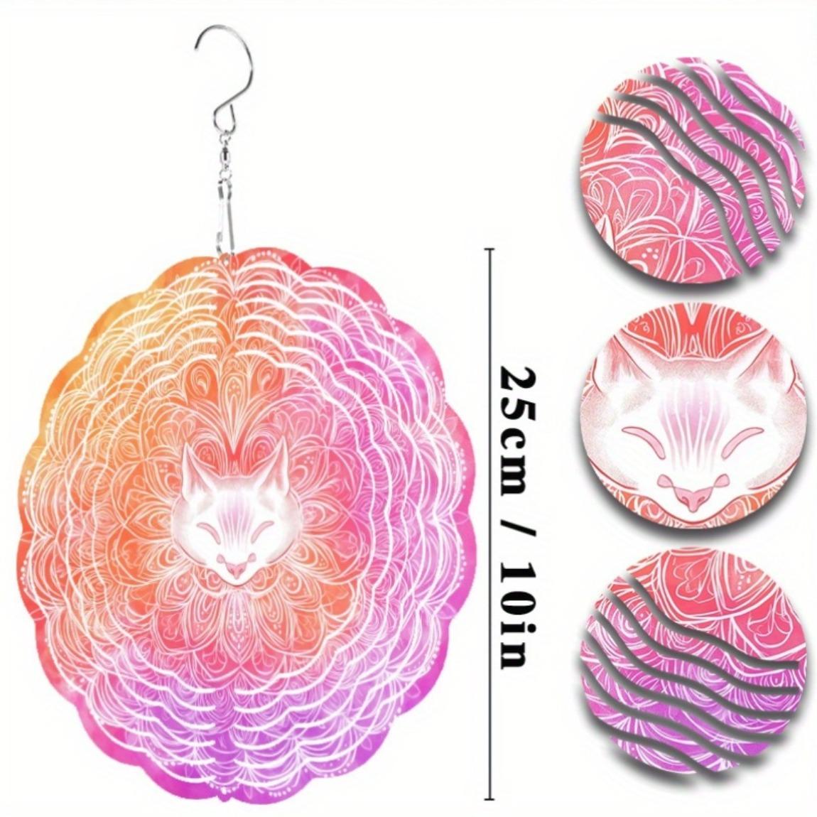 

10-дюймовый подвесной колокольчик ветра Динамичный художественный дизайн с крючком 360° для весенне-летнего декора балкона, двора Элегантный подарок для друзей 01A