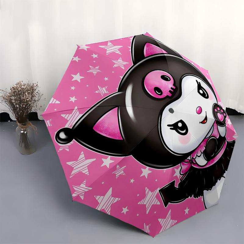1pc Kawaii Cat with Stars Umbrella with Plastic Handle,Suitable for All Seasons Home Travel Outdoor UmbrellaSanlio131