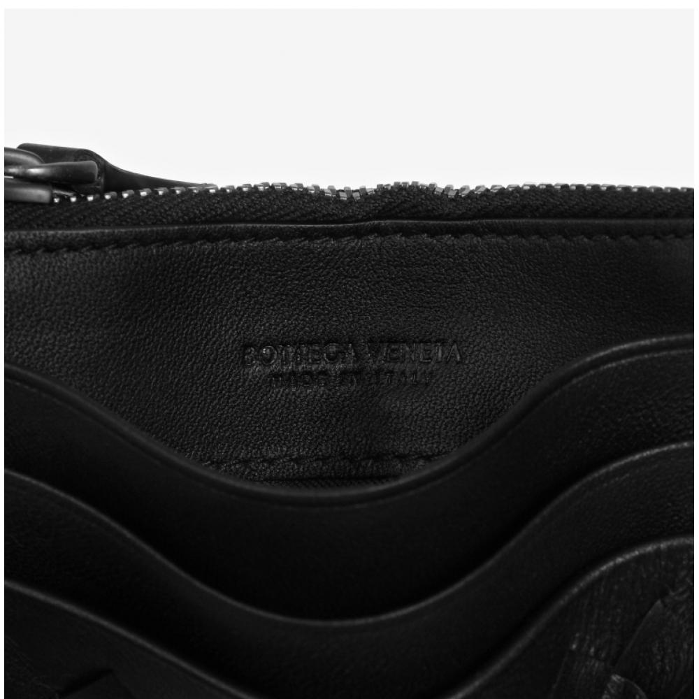 Bottega Veneta Portcard cu fermoar împletit 367004 V3un1 1275