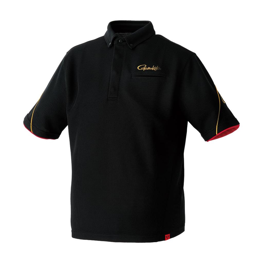 Gamakatsu Fishing Short Size L Shirt, Sleeve, GM3732, Black,