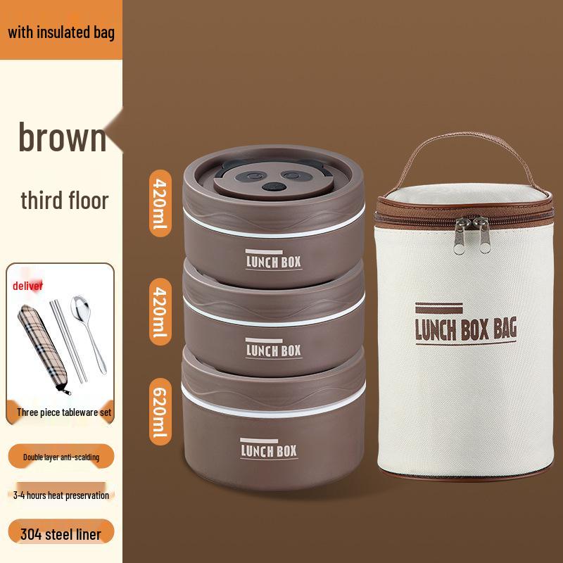 Portable Multi-layer Leak-proof Insulated Bento Lunch Box for Students and Office Workers