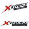 2X Xtreme X Treme Limited Edition Emblem 3D Badge Nameplate Logo Replacement for Xtreme Fender Side Trunk Rear (Silver Red)