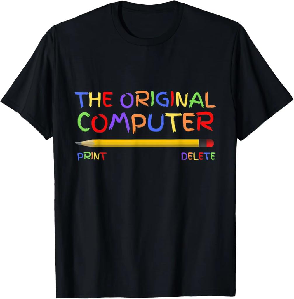 Funny And Satirical Computer Programmer Pencil Pattern Tshirt Print Tshirt Wounisex And Unisex  Clothing Fashion S