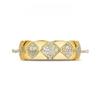 CNC Coco Style V Gold Rhombus Diamond Inlaid 18k Rose Gold Couple Rings