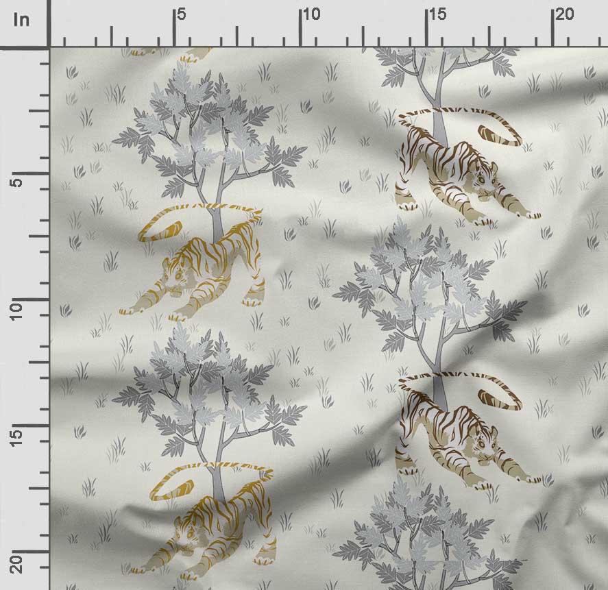 Soimoi Animals Print, Bavlna Cambric, Prošívací tkanina prodávaná The Yard 42 palců široká, bavlněná tkanina střední gramáže, Šicí potřeby,