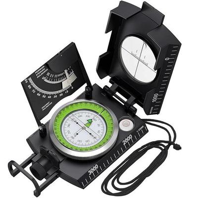 High Precision Compass for Hiking, Camping with , Waterproof Military Compass with Glow In Dark Dial, Measuring Ruler